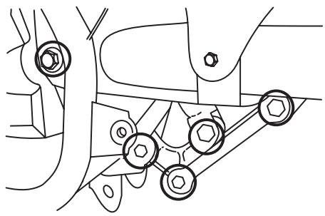 YAMAHA YBR250-2007 - Lubricating the rear suspension - 1