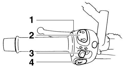 YAMAHA YBR250-2007 - Handlebar switches - 1