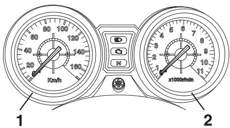 YAMAHA YBR250-2007 - Tachometer - 1