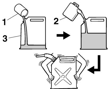 YAMAHA YZ85 - Mixing gasoline and 2-stroke engine oil - 1