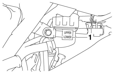 YAMAHA YZ85 - EAU22580 Checking the brake fluid level - 2
