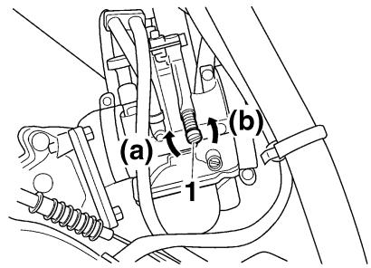 YAMAHA YZ85 - Adjusting the engine idling speed - 1