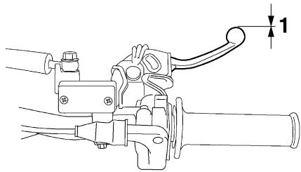 YAMAHA YZ85 - Checking the front brake lever free play - 1