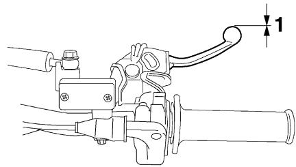 YAMAHA YZ85 LW - Checking the front brake lever free play - 1