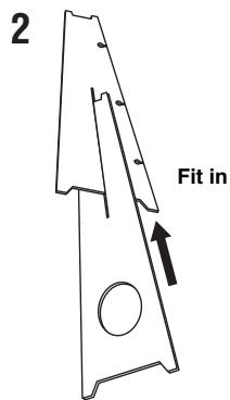 YAMAHA YSP-4100 - ■ Assembling the supplied cardboard microphone stand - 2