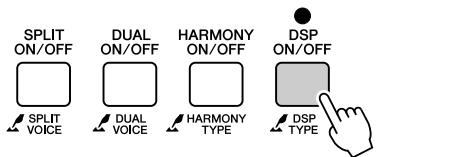 YAMAHA ARIUS YDP-V240 - Drücken und halten Sie die Taste [DSP ON/OFF] mindestens eine Sekunde lang. - 1