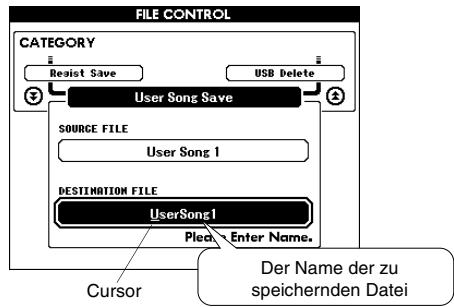 YAMAHA ARIUS YDP-V240 - Speichern eines User-Songs auf einem USB-Flash-Speicher - 2