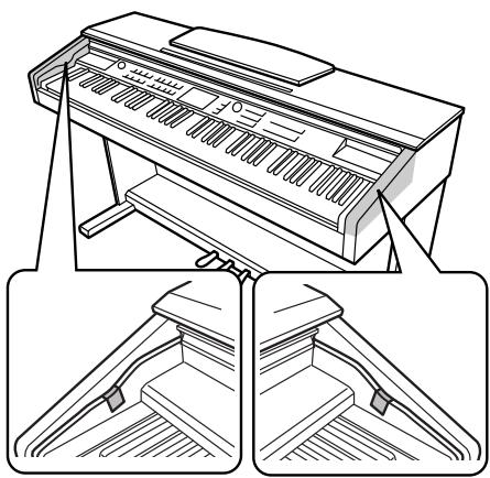 YAMAHA ARIUS YDP-V240 - Entfernen Sie die Schutzbänder. - 1