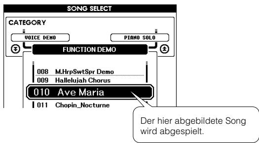 YAMAHA ARIUS YDP-V240 - Wahlen Sie einen Song aus. Drücken Sie [SONG], so dass die - 2