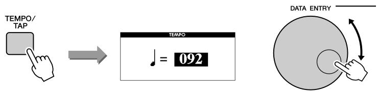 YAMAHA ARIUS YDP-V240 - Ändern des Songtempos - 1