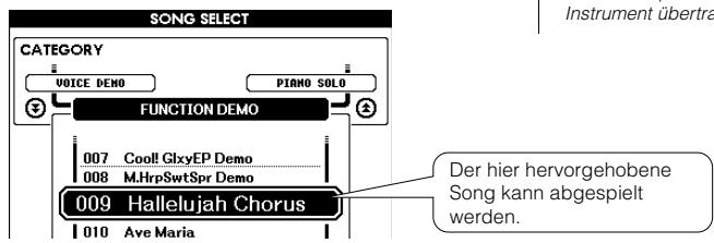 YAMAHA ARIUS YDP-V240 - Wahlen Sie einen Song aus. - 2
