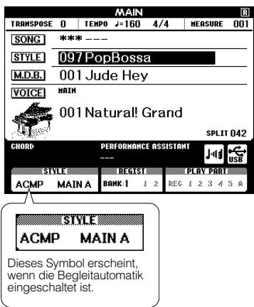YAMAHA ARIUS YDP-V240 - Zu einem Style spielien - 2