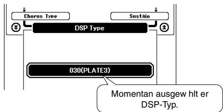 YAMAHA ARIUS YDP-V240 - Wahlen Sie mit dem Datenrad einen DSP-Typ aus. - 2