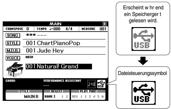 YAMAHA ARIUS YDP-V240 - Anschlieben eines USB-Flash-Speichermediums - 2
