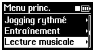 YAMAHA BODIBEAT BF-1 - Sélectionnez « Lecture musicale » dans le Menu principal. - 1