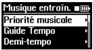 YAMAHA BODIBEAT BF-1 - Depuis le menu Réglages musique, sélectionnez le menu Musique entraîn. - 1