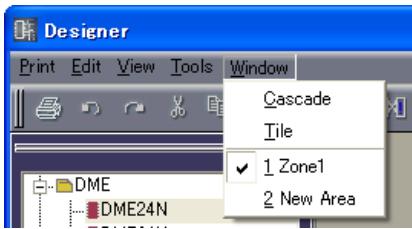 YAMAHA DME DESIGNER - Menu [window] (fenêtre) - 1