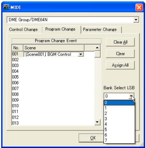 YAMAHA DME DESIGNER - Touche [assign all] (affecter tout) - 1