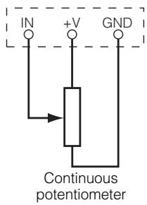YAMAHA DME-24N - Example: Controlling the DME64N/24N via a 10k ohm linear taper potentiometer. - 1