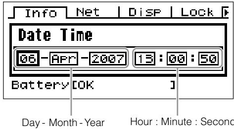YAMAHA DME-24N - Date/Time Parameter Edit Dialog - 1