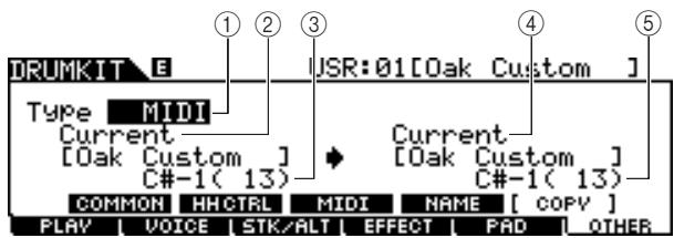YAMAHA DTX-900 - When the Type is set to "Input" (Trigger Input jack): - 3