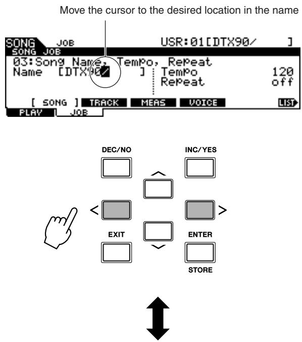YAMAHA DTX-900 - Inputting Characters (Naming, etc.) - 1
