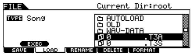 YAMAHA DTX-900 - Loading a Specific Song From an "All Data" or "All Song" File - 1