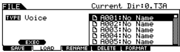 YAMAHA DTX-900 - Loading a Specific Voice From an "All Data" or "All Voice" File - 2