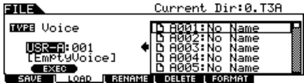 YAMAHA DTX-900 - Loading a Specific Voice From an "All Data" or "All Voice" File - 3