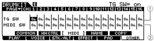 YAMAHA DTX-900 - MIDI Settings - 1