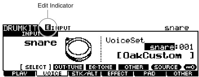 YAMAHA DTX-900 - The [E] indicator - 1