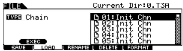 YAMAHA DTX-900 - Loading a Specific Chain From an "All Data" or "All Chain" File - 2