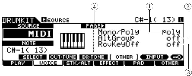 YAMAHA DTX-900 - Setting Other Parameters - 3