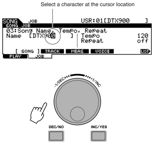 YAMAHA DTX-900 - Inputting Characters (Naming, etc.) - 2