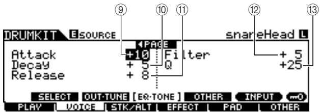 YAMAHA DTX-900 - The second page when the SOURCE display is called up: - 1