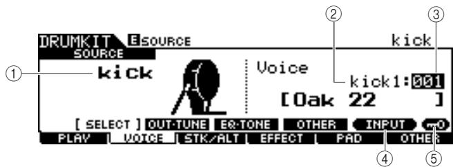 YAMAHA DTX-900 - ⑤ [SF6] Input Lock - 1