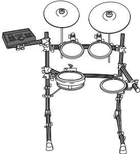 YAMAHA DTX550K - Mounting the DTX500 (Trigger module) - 1