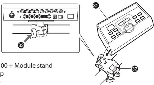 YAMAHA DTX550K - Mounting the DTX500 (Trigger module) - 3