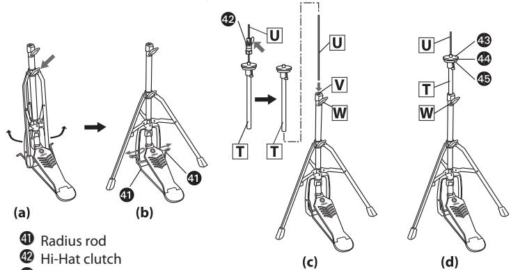 YAMAHA DTX550K - Assembling the HS650A (Hi-Hat stand) - 1