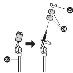 YAMAHA DTX550K - Mounting the PCY135 and PCY155 (Cymbal pads) on the electronic drum rack - 2