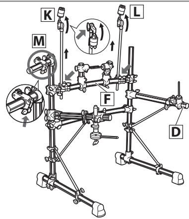 YAMAHA DTX550K - Assembling the Electronic Drum Rack - 6
