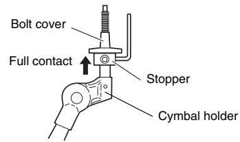 YAMAHA DTX700K - Mounting the cymbal pads - 4