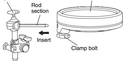 YAMAHA DTX700K - Mounting the snare pad - 2
