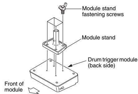 YAMAHA DTX700K - Mounting the drum trigger module - 1