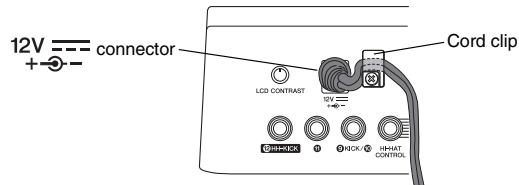 YAMAHA DTX700K - Connect the drum trigger module to a power supply. - 1