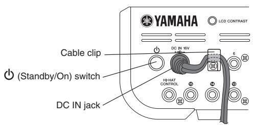 YAMAHA DTX950K - Rear panel of the Drum Trigger Module - 3