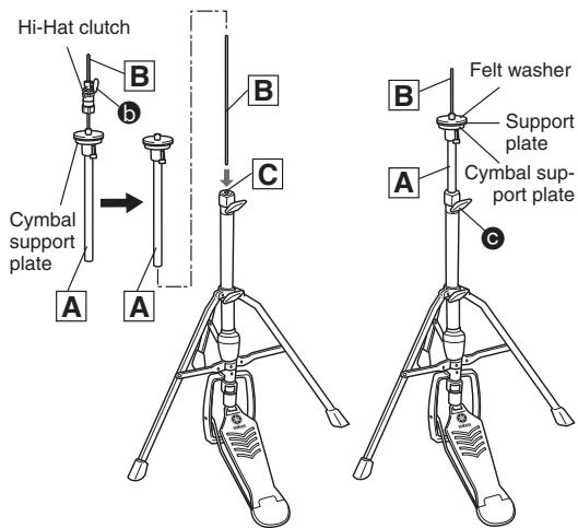YAMAHA DTX950K - Assembling the Hi-Hat Stand - 2