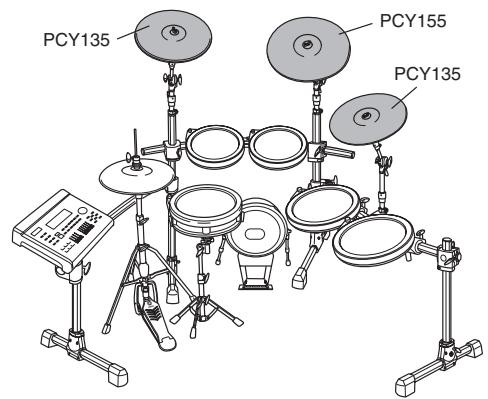 YAMAHA DTX950K - Attaching the Cymbal Pad - 1
