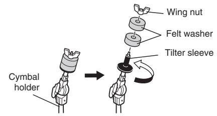 YAMAHA DTX950K - Attaching the Cymbal Pad - 2