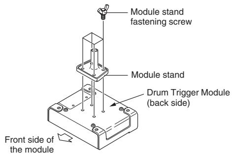 YAMAHA DTX950K - Attaching the Drum Trigger Module - 2